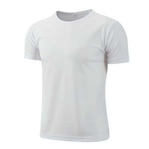 Personnalisé 100% Polyester Sublimation Blanks Regular Fit O-Neck Gym T-shirts pour Hommes Respirant et Léger Hommes Gym T-shirts - Product Image 2
