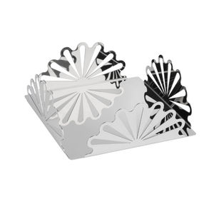 Luxury Steel Silver Floral Design Napkin <b>Holder</b> High Quality <b>Tissue</b> Organizer Stand For Home <b>Kitchen</b> Dining And Restaurant - Product Image 1