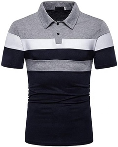 Camiseta de Golf para Hombre, Nuevo Diseño, Manga Corta, Tejido de Punto, Estampado, Secado Rápido, Transpirable, 100% Algodón, Logotipo Personalizado Bordado - Product Image 3
