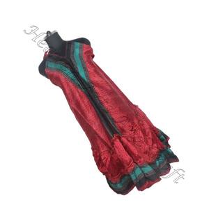 SD004 Saree / Sari / Shari vêtements indiens et pakistanais de l'Inde Hippy Boho indien longue robe imprimée sari en soie Vintage à fleurs - Product Image 1