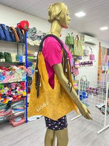 Sacs à main fourre-tout en coton avec décoration perlée Style lavé ombré Type de fermeture ouverte - Product Image 5