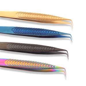 Pince à cils de qualité professionnelle à pointes multiples Haute précision Ramassage facile des cils fins sans glisser Étiquette personnalisée - Product Image 1