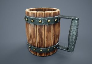 Jarra de cerveza Medieval de alta calidad con aspecto Vintage, jarra de cerveza con mango de Metal de madera duradera hecha a mano para uso en fiestas - Product Image 5
