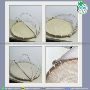 PRODUCTO DE VENTA BANDEJA DE BAMBÚ duradera Cesta de artesanía sostenible para accesorios de cocina a prueba de pan y contenedores de alimentos - Product Image 6