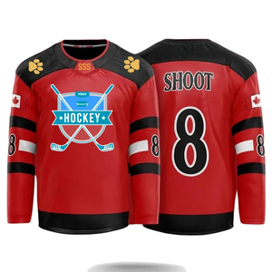 Jerseys de hockey bordados para hombre adultos hechos a medida más vendidos desgaste de hockey sobre hielo al por mayor con diseño cosido - Product Image 1