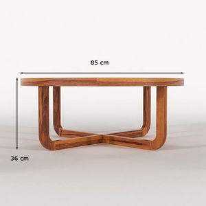 Mesa de centro redonda de madera de diseño más vendido, mesa de centro decorativa para el hogar, sala de estar, comedor, mesas de centro esenciales a precio mayorista - Product Image 2