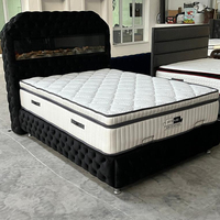 Tête de lit Brazier en mousse antibactérienne avec matelas à ressorts ensachés, housse amovible, design contemporain, usage hospitalier, toutes tailles, chambre à coucher