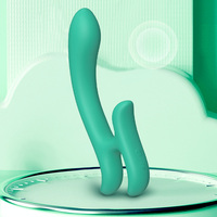 Doppelkopf-Vibrator aus Flüssigsilikon, USB-Aufladbar, 10 Modi, Leise, Wasserdicht, Starke Vibration, Erwachsenen-Spielzeug