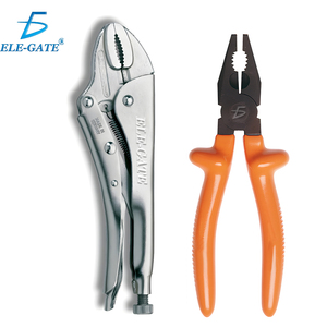 Set di Pinze in Acciaio al Carbonio Fai-da-Te, Inclusi Pinze a Becco Dritto e Pinze Autobloccanti con Superficie Dentellata, Certificate VDE - Product Image 1