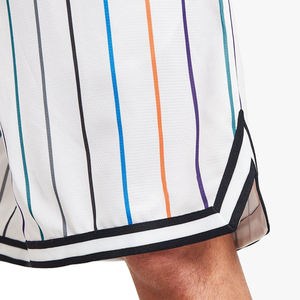 กางเกงขาสั้นผ้าตาข่ายลายทางของผู้ชายกางเกงขาสั้นแบบลำลองสำหรับผู้ใหญ่ขนาดออกแบบลายเอง - Product Image 5