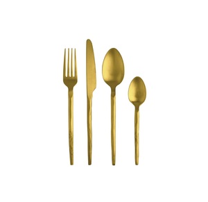 Bas quantité minimale de commande meilleur cuivre or couleur miroir ensemble de couverts en acier solide polonais fini fabriqué à la main couverts en vrac quantité boîte - Product Image 2