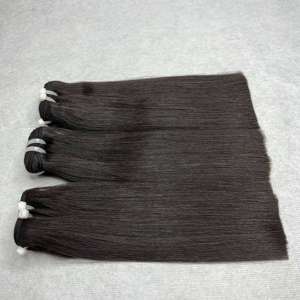 Extensiones de cabello humano virgen crudo sin procesar 100% de doble estirado hueso sin enredos de un solo donante recto - Product Image 2