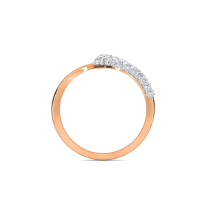 Elegant Sparkle Lab Grown Diamond Rose Gold Marquise Cut Open Curved Band for Women for <b>Stacking</b> Weddings and Daily Luxury Wear - Product Image 2