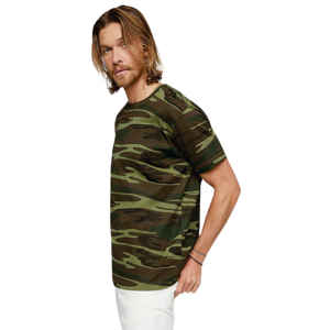 Youth <b>Pink</b> Woodland Camo <b>T</b>-<b>Shirt</b> | 100% Cotton Crew Neck | Short Sleeve Camouflage Tee | Durable & Breathable Outdoor <b>Shirt</b> - Product Image 3