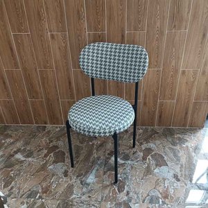 Modern Home & Restaurant <b>Dining</b> <b>Chair</b> with Fabric Upholstery & Iron Frame GA68036 - Product Image 3