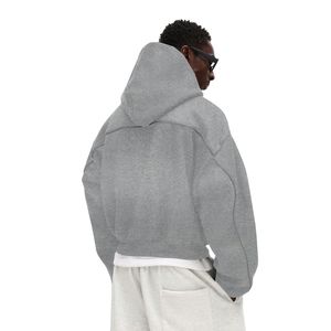 Sweat à capuche surdimensionné en polaire technique polyester/coton 245g pour homme avec panneau contrasté sur les épaules et piping, logo intégral sur le devant, taille plus - Product Image 2