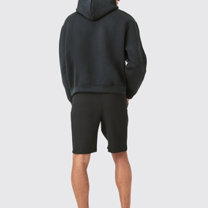 เสื้อมีฮู้ดโอเวอร์ไซส์สำหรับผู้ชายเสื้อมีฮู้ดแบบหนาเปิดไหล่สำหรับฤดูหนาวพิมพ์ลายสกรีนโลโก้แบบกำหนดเอง - Product Image 2