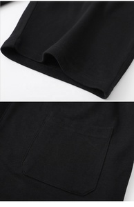 กางเกงขาสั้นซับเหงื่อผ้าคอตตอน-ฟลีซสำหรับผู้ชายกางเกงเอวปานกลางสำหรับ100% ผ้าถักลายผืนผ้าใบขายดี - Product Image 4