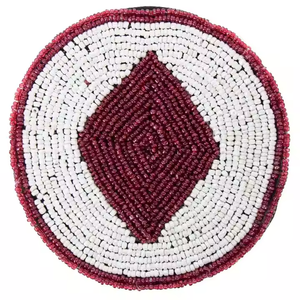 Dessous de verre perlés pendaison de crémaillère Dessous de verre perlés conçus sur mesure pour bar à la maison Dessous de verre perlé d'inspiration vintage - Product Image 4