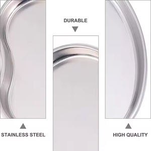 Bandejas de instrumentos quirúrgicos de acero inoxidable curvadas en forma de riñón de alto grado 3 Set Bandeja médica Fuente de alimentación manual - Product Image 4