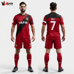 Usine OEM personnalisé en gros 100% polyester séchage rapide uniformes de football rose maillots de football noms d'équipe personnalisés/numéros pour Club - Product Image 3