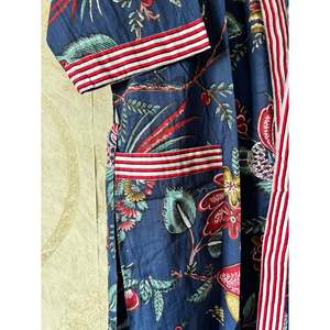 Robe élégante pour femme, faite à la main, à rayures florales, grande taille, lavable, pour fête/jour élégant/commémoration des fêtes, robe grande taille XL - Product Image 3