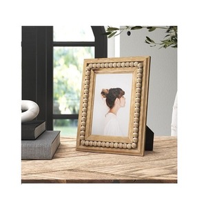 Venta al por mayor de madera con cuentas marco de fotos rústico hecho a mano para la decoración del hogar al mejor precio - Product Image 2
