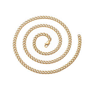 Collar de Cadena Cubana Gruesa Estilo Hip Hop, Cadena Pulida de Seis Lados, Collares de Acero Inoxidable Chapados en Oro para Hombres y Mujeres - Product Image 5