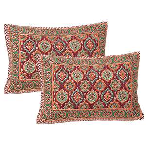 Juego de Sábanas Super King de 240 Hilos, 100% Algodón, con Estampado Floral Naranja, 3 Piezas, con 2 Fundas de Almohada, para Uso Doméstico (SHKV1085) - Product Image 3