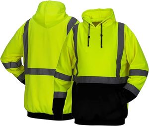 <b>High</b> Quality <b>Jumper</b> Unisex Hi <b>Vis</b> Reflective Safety Crew Neck Hoodie <b>High</b> Visibility Hoodie Hi <b>Vis</b> Safety Sweatshirt - Product Image 4