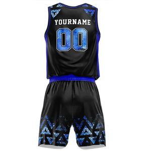 Ensemble de maillots de basket-ball unisexes de haute qualité, sans manches, imprimés, respirants, 100% polyester, taille plus, logo personnalisable - Product Image 6