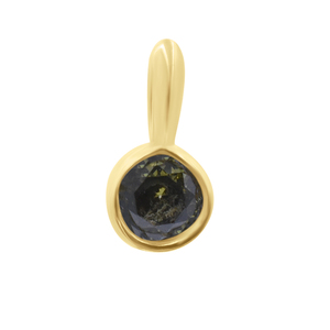Pendentif Breloque de Mariage en Tourmaline Verte et Zircon Cubique, en Argent Sterling 925 Plaqué Or Rhodié, Sertissage Clos, pour la Fabrication de Bijoux - Product Image 5