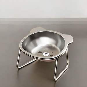 Comedero de cuencos para mascotas de metal de diseño elegante con acabado mate y Marco sutil Ideal para hogares modernos que admiten mascotas - Product Image 6