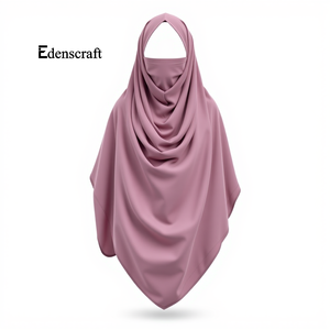 Personalizable ligero transpirable tela Khimar elegante modesto mujeres tradicional estilo largo pañuelo de talla grande - Product Image 3
