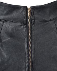 El mejor diseño, precio al por mayor, Falda de tubo de cuero informal natural transpirable, botón de encaje de longitud media de moda para mujer de alta calidad - Product Image 4