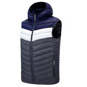 High Street <b>Men's</b> <b>Jackets</b> From Pakistan Contrast Color OEM Service Design Customized Waterproof Hooded Vest Puffer <b>Jackets</b> 2024 - Product Image 5