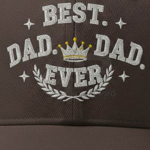 หมวกวันพ่อที่ดีที่สุดในโลกพร้อมดีไซน์งานปักแบบกำหนดเองอย่างมีสไตล์และสายรัดปรับได้ - Product Image 5
