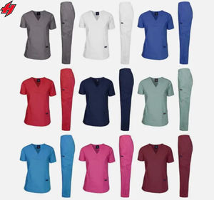 Trajes exfoliantes elásticos para mujer, uniformes de enfermería transpirables para correr, uniformes médicos de Spandex para uso en salón de belleza - Product Image 6