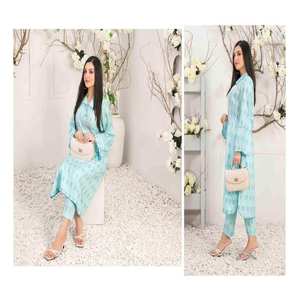 Última colección de la marca Tawakkal, camisa de lino con estampado Digital, traje de pantalón, superventas para adultos, ropa India paquistaní - Product Image 2