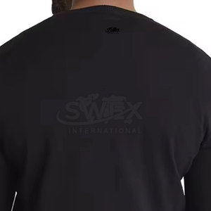สเวตเชิ้ตคอวีของผู้ชายผ้าคอตตอนผสมเสื้อสวมหัวแบบเรียบ - Product Image 5