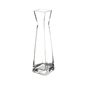 Vase de table en verre transparent VBD1212, fait main, design à bourgeons froncés, style moderne et classique pour fleurs, technique artisanale, 12 pouces - Product Image 1