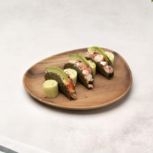 ชุดจานชามจานไม้ธรรมชาติสำหรับจัดแสดงอาหาร - Product Image 2