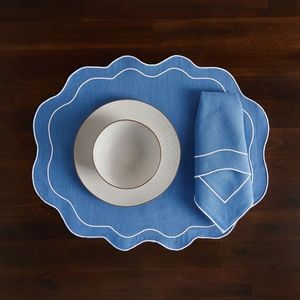 Sets de table en lin de luxe classiques avec broderie fine, décoration d'intérieur haut de gamme, emballés en carton - Product Image 6