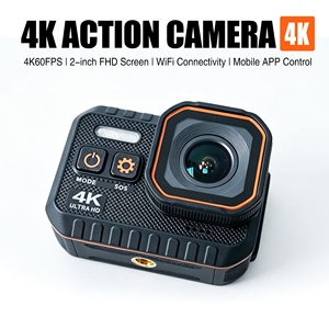 Caméscope d'action professionnel 4K étanche 30m avec capteur CMOS, MicroSD et grand angle 360° pour le sport, le vlogging et <span class=keywords><strong>YouTube</strong></span> - Product Image 1