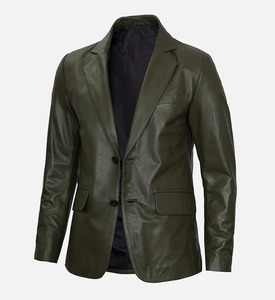Manteau en cuir d'agneau véritable à triple boutonnage et col rabattu pour homme, style décontracté et professionnel, marque de rue, automne-hiver - Product Image 4