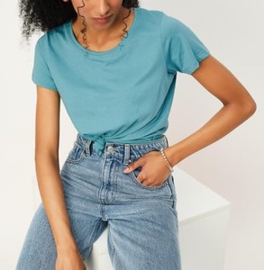 T-shirt pour femmes en coton biologique de qualité supérieure, écologique, respirant, manches courtes, uni, été, logo personnalisé - Product Image 1