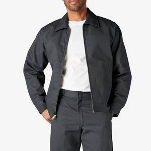 Venta al por mayor 2024 chaquetas de hombre casuales de cuello alto con cierre de cremallera abrigos de algodón chaqueta de poliéster para hombre - Product Image 1