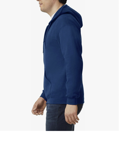 NOUVEAUTÉ – SWEAT À CAPUCHE ZIPPÉ EN POLAR POUR HOMME, PERSONNALISABLE AVEC LOGO, VENTE EN GROS, PROVENANCE DU BANGLADESH, VESTE ZIPPÉE UNIE POUR HOMME - Product Image 2