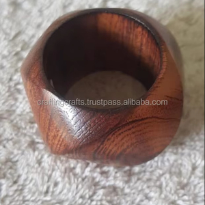 Natural <b>Wood</b> Eco-Friendly Vintage Napkin <b>Ring</b> Holder Rustic Table Setting Decor <b>for</b> Home Hotel Wedding Party Table Decoration - Product Image 4