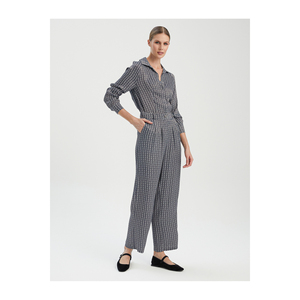 Pantalon large en satin VISKON pour femme, sans doublure, sans ceinture, très coloré - Product Image 4